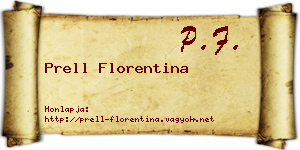 Prell Florentina névjegykártya